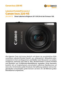 Canon Ixus 220 HS Labortest, Seite 1 [Foto: MediaNord]