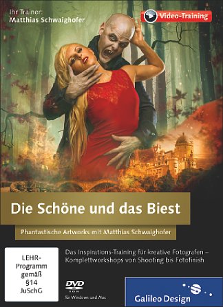 Bild Die schöne und das Biest – Phantastische Artworks mit Matthias Schwaighofer. [Foto: Rheinwerk Verlag (Galileo Press)]
