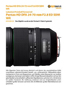 Pentax HD DFA 24-70 mm F2.8 ED SDM WR mit K-1 Mark II Labortest, Seite 1 [Foto: MediaNord]