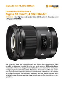 Sigma 50 mm F1,4 DG HSM Art mit Nikon D800E Labortest, Seite 1 [Foto: MediaNord]