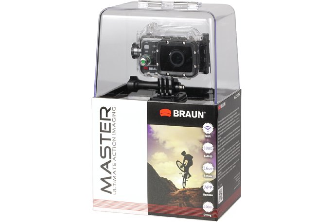 Bild Braun Master Actioncam in Schmuckverpackung. [Foto: MediaNord]