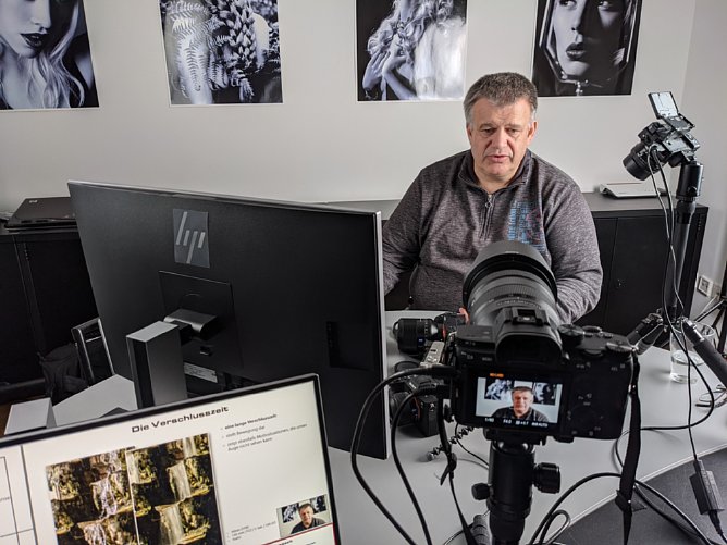 Bild Ernst Ulrich Soja während der Produktion des Sony Einsteiger-Videos. [Foto: MediaNord]