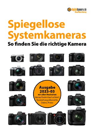 Bild digitalkamera.de-Kaufberatung Spiegellose Systemkameras 2023-03. Die neue Ausgabe wurde aktualisiert und enthält alle Neuheiten bis einschließlich Februar 2023. Insgesamt sind derzeit 80 verschiedene spiegellose Systemkameras erhältlich. [Foto: MediaNord]