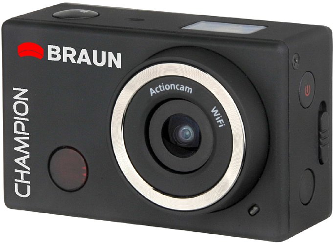 Bild Die Braun Champion im üblichen, kompakten Actioncam-Design bietet 1080p30-Videoauflösung und ein 120-Grad-Objektiv. [Foto: Braun]