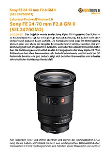 Sony FE 24-70 mm F2.8 GM II (SEL2470GM2) mit Alpha 7R IV Labortest, Seite 1 [Foto: MediaNord]