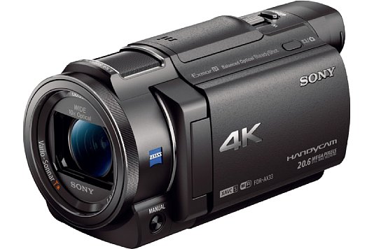 Bild Der Camcorder Sony FDR-AX33 besitzt eine beweglich gelagerte Objektiv-Sensor-Einheit. Das System heißt B.O.SS. für Balanced Optical Steadyshot. [Foto: Sony]