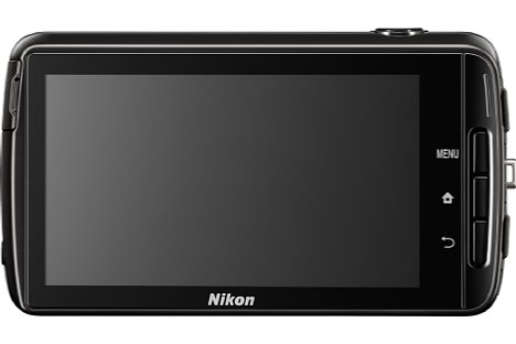 Bild Der Touch-Screen der Nikon Coolpix S810c misst stattliche 3,7 Zoll (9,4 cm) und besitzt über 1,2 Millionen Bildpunkte. [Foto: Nikon]