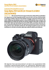 Sony Alpha 7R V mit FE 24-70 mm F2.8 GM II (SEL2470GM2) Labortest, Seite 1 [Foto: MediaNord]