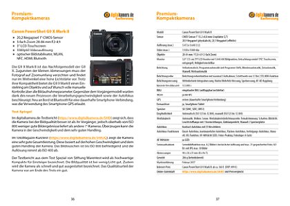 Bild Im Kapitel Marktübersicht der Kaufberatung Premium-Kompaktkameras sind die Kameras größenrichtig zueinander dargestellt. So bekommt der Leser auf den ersten Blick einen Eindruck der Größe der Kamera, hier die kleinste... [Foto: MediaNord]