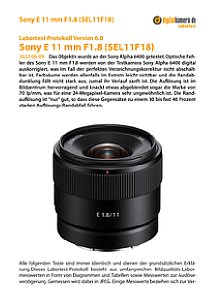 Sony E 11 mm F1.8 (SEL11F18) mit Alpha 6400 Labortest, Seite 1 [Foto: MediaNord]