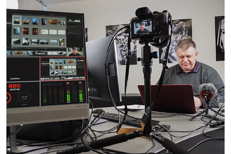 Bild Ernst Ulrich Soja bei der Produktion des Schulungsvideos Adobe Lightroom Classic für Einsteiger. [Foto: MediaNord]