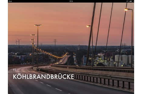 Bild Beispiel 2 aus Hamburg – Außergewöhnlich: Die Köhlbrandbrücke am frühen Morgen. [Foto: Jörn Daberkow]