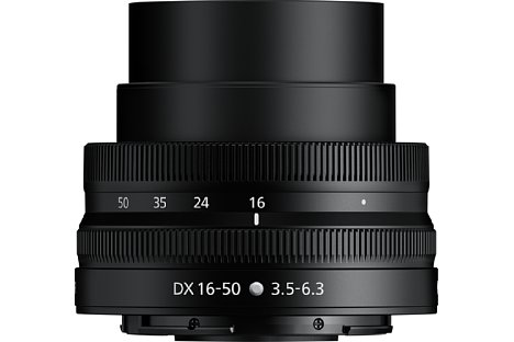 Bild Für den Betrieb muss das Nikon Nikkor Z DX 16-50 mm F3.5-6.3 VR ausgefahren werden. [Foto: Nikon]