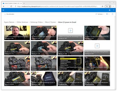 Das Nikon-Z-System Fortgeschrittenenseminar besteht aus 16 Einzelvideos mit einer Gesamtdauer von 1:45 Stunden. [Foto: MediaNord]