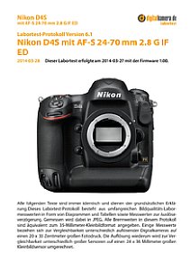 Nikon D4S mit AF-S 24-70 mm 2.8 G IF ED Labortest, Seite 1 [Foto: MediaNord]
