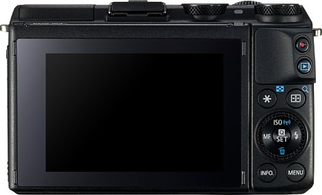 Bild Die Canon EOS M3 bietet aber auch Tasten, einige davon konfigurierbar, sowie Einstellräder zum Anpassen der Aufnahmeparameter. [Foto: Canon]