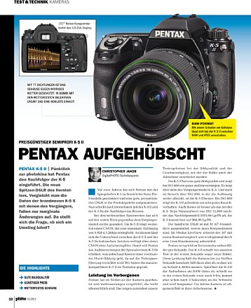 DigitalPhoto 01/2013 Pentax K-5 II im Test [Foto: DigitalPhoto]