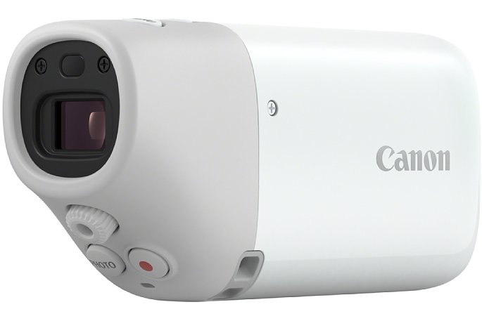 Bild Das Design der Canon PowerShot Zoom ist futuristisch, minimal und durch die helle Farbe sehr elegant. [Foto: Canon]