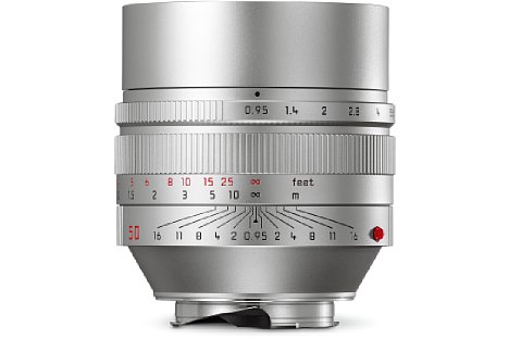 Bild Das Leica Noctilux-M 1:0,95/50 mm Asph. gibt es jetzt in der silbern eloxierten Variante. [Foto: Leica]