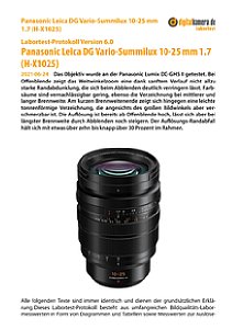 Panasonic Leica DG Vario-Summilux 10-25 mm 1.7 (H-X1025) mit Lumix DC-GH5 II Labortest, Seite 1 [Foto: MediaNord]