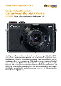 Canon PowerShot G9 X Mark II Labortest, Seite 1 [Foto: MediaNord]