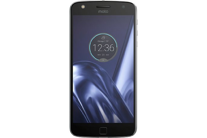 Bild Motorola Moto Z Play. Ein Fingerabdrucksensor ist unterhalb des Displays zu finden. [Foto: Lenovo]