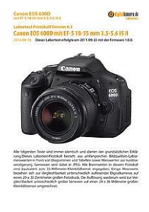 Canon EOS 600D mit EF-S 18-55 mm 3.5-5.6 IS II Labortest, Seite 1 [Foto: MediaNord]