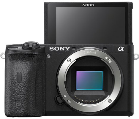 Bild Für Selfies oder Videoaufnahmen ohne Kameramann lässt sich der Bildschirm der Sony Alpha 6600 um 180 Grad nach oben klappen. [Foto: Sony]