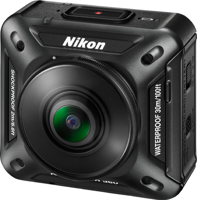 Bild Die Nikon KeyMission 360 ist die erste vollsphärische Panorama-Actioncam, die ohne zusätzliches Schutzgehäuse auskommt. [Foto: Nikon]
