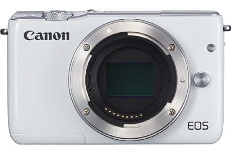 Bild 18 Megapixel löst der große APS-C-Bildsensor der Canon EOS M10 auf. Ein integrierter 49-Punkt-Hybrid-AF soll für eine schnelle, auch kontinuierliche Fokussierung sorgen. [Foto: Canon]