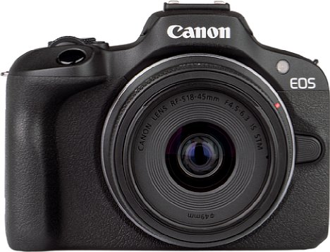 Bild In der Frontansicht ist der recht schmale Handgriff der Canon EOS R100 zu sehen. [Foto: MediaNord]