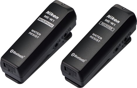Bild Das Nikon ME-W1 besteht aus einem Sender und einem Empfänger, die per Bluetooth verbunden sind. Beide können Tonaufnahmen machen, weshalb sich das ME-W1 zum Beispiel auch für Interviewsituationen eignet. [Foto: Nikon]
