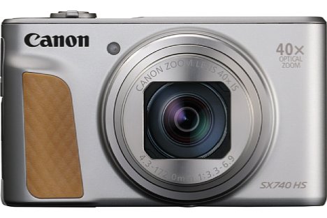 Bild Die Canon PowerShot SX740 HS gibt es nicht nur in Schwarz, sondern auch in Silber mit braunem Griff. [Foto: Canon]