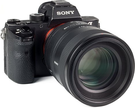 Bild An der Alpha 7R II ist das Sony FE 100 mm F2,8i STF GM OSS ein mächtig großes Objektiv. Die Kombination bringt über 1,3 Kilogramm auf die Waage. [Foto: MediaNord]
