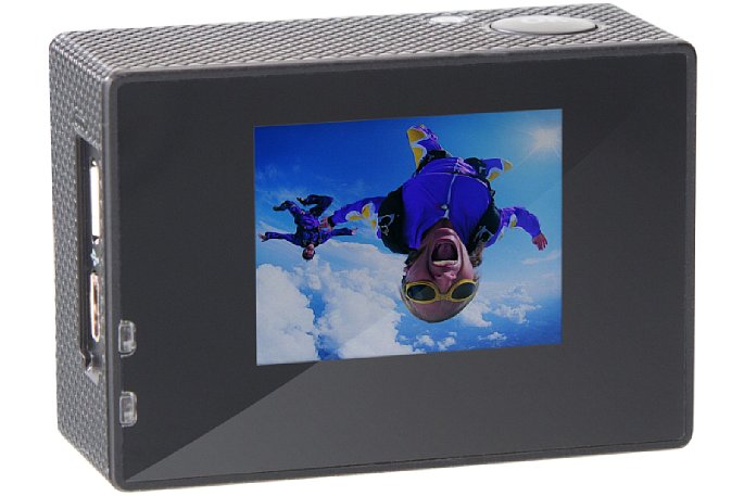 Bild Statt einfachem Status-Display besitzt die Ultrasport UmovE HD60 auf der Rückseite einen 1,5-Zoll-Farbmonitor . [Foto: Ultrasport]