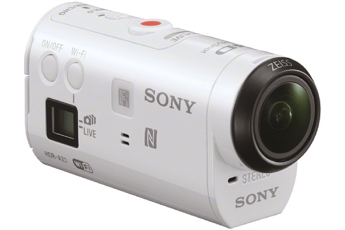 Bild Die Sony HDR-AZ1 ist derzeit die kleinste und leichteste Actioncam. Lediglich 63 Gramm soll sie mit eingelegtem Akku auf die Waage bringen. [Foto: Sony]