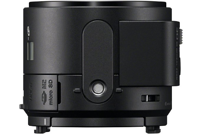 Bild Auch die Sony QX30 besitzt ein Stativgewinde, um sie fest montiert aufstellen zu können. [Foto: Sony]