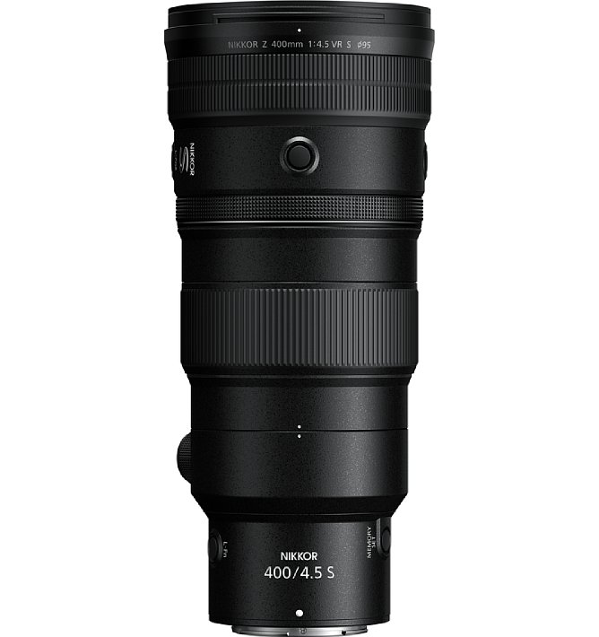 Bild Das Bild täuscht: Das Nikon Z 400 mm F4.5 VR S hat nur zwei Einstellringe, der "Gummiring" ganz vorne dient lediglich dem besseren Halt. [Foto: Nikon]