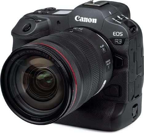 Bild Die EOS R3 ist die erste spiegellose Vollformat-Profi-Systemkamera von Canon. Entsprechend besitzt sie einen fest verbauten Hochformatgriff. [Foto: MediaNord]