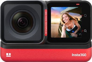 Bild Die Kameramodule, hier das 4K Boost Modul, der Insta360 ONE RS lassen sich auch "verkehrt herum" an das Basismodul "Core" anstecken. Dann hat man eine Actioncam mit Bildschirm in Selfie-Stellung. [Foto: Insta360]