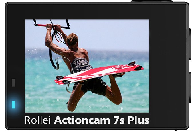 Bild Der Monitor auf der Rückseite der Rollei Actioncam 7s Plus besitzt eine Touch-Funktion. [Foto: Rollei]